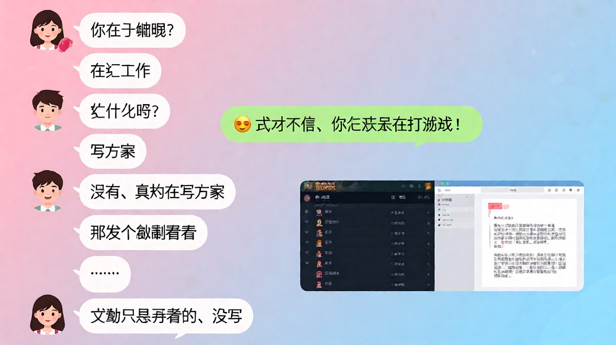 游戏比方案重要，但还要找借口假装认真工作