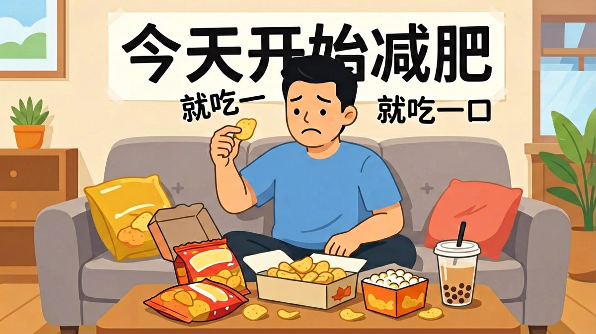 减肥第一天，美食的诱惑难以抵挡。
