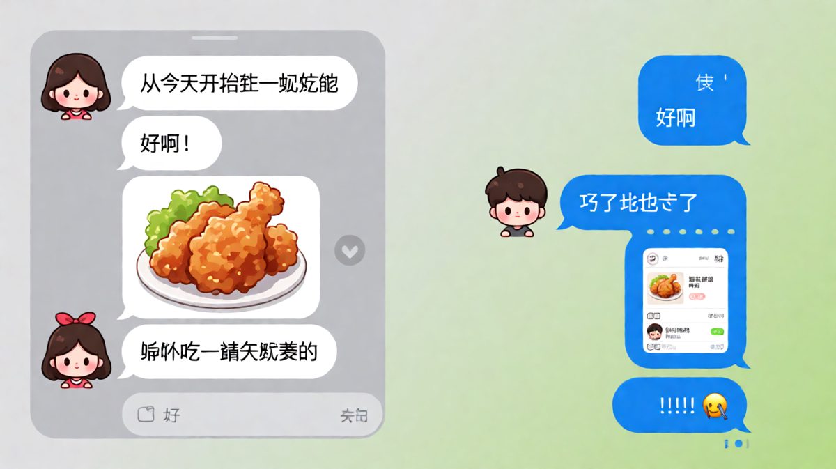 说好一起减肥，结果他第一个背刺了她。