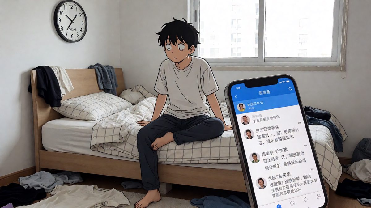 第三格：完了！迟到半小时！