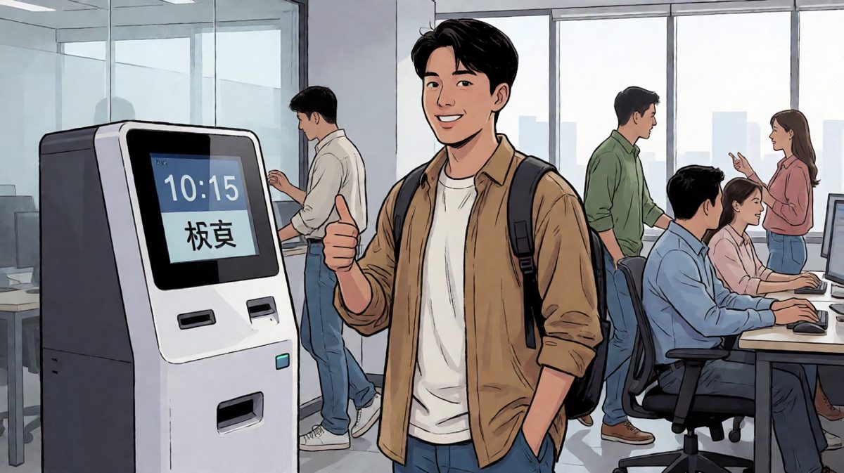 第四格：打卡成功，完美错过早会