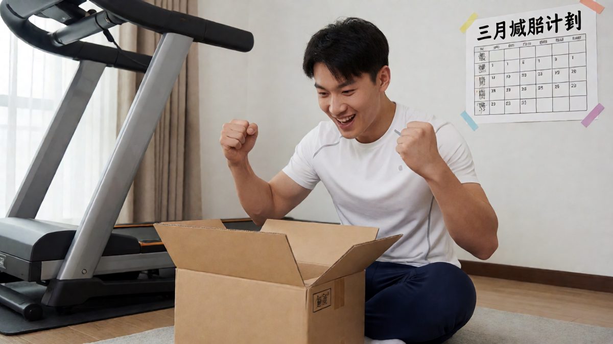 刚收到跑步机，信心满满准备开启健身人生
