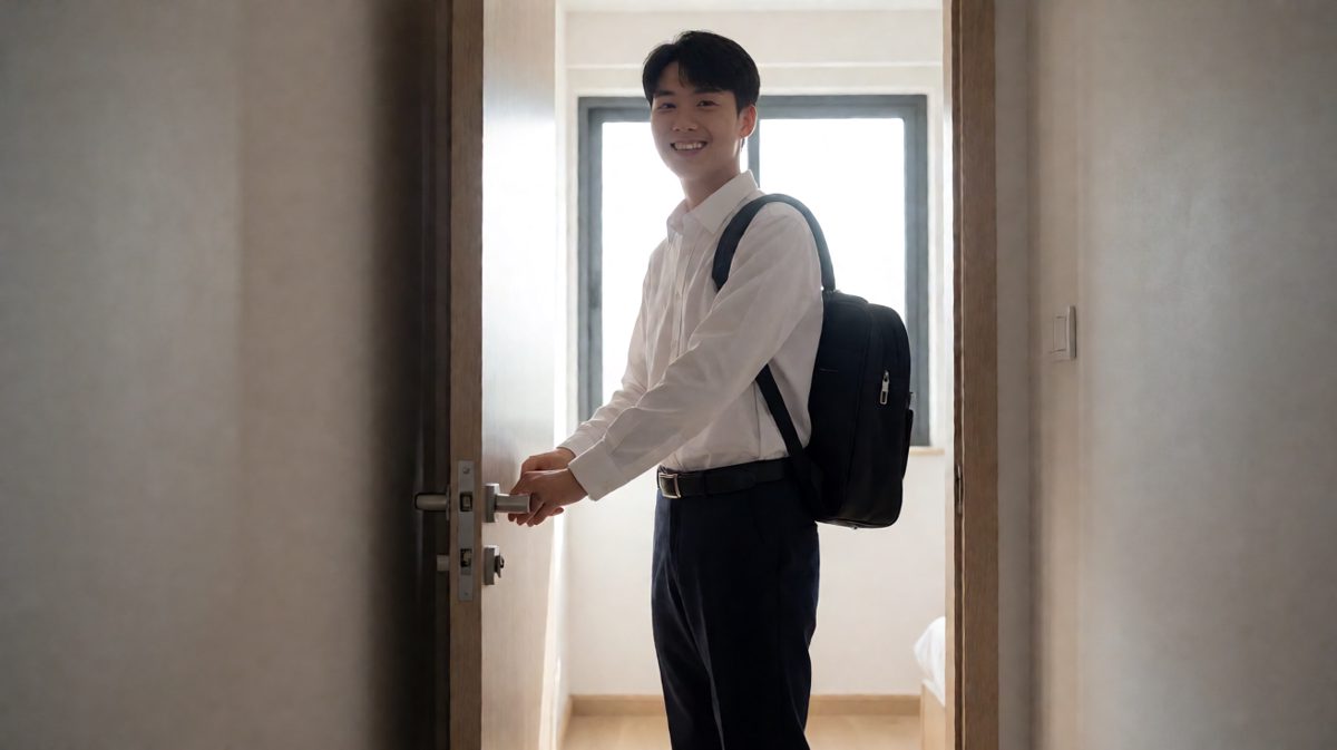 小明自信满满准备去上班打卡