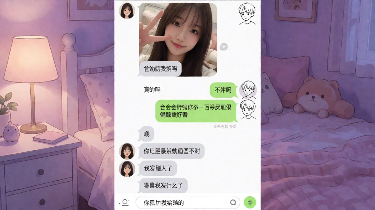 发自拍问胖不胖→疯狂表忠心→结果发错人了，社死现场。