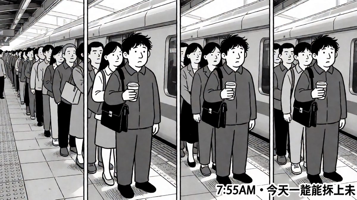 满怀信心，以为能从容上车