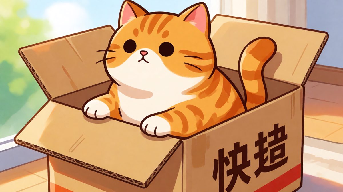 猫咪：只要我够胖，纸箱就是我的王座！