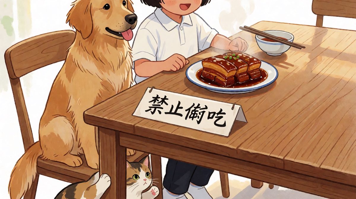 狗：你就吃一口，我发誓就一口。