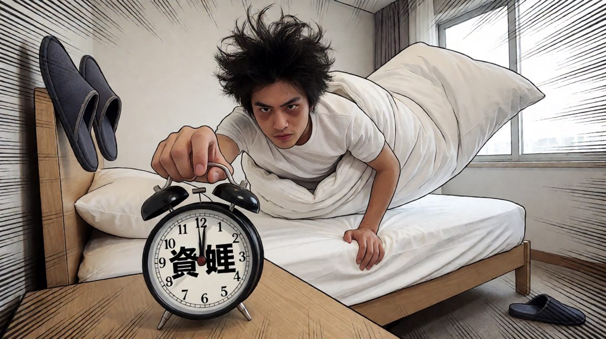 不行！再睡就要错过人生了！——按掉贪睡按钮继续睡。