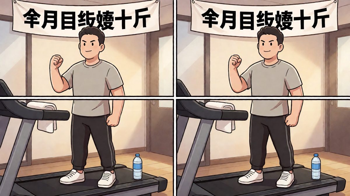 雄心勃勃立下减肥flag，誓要一个月瘦十斤