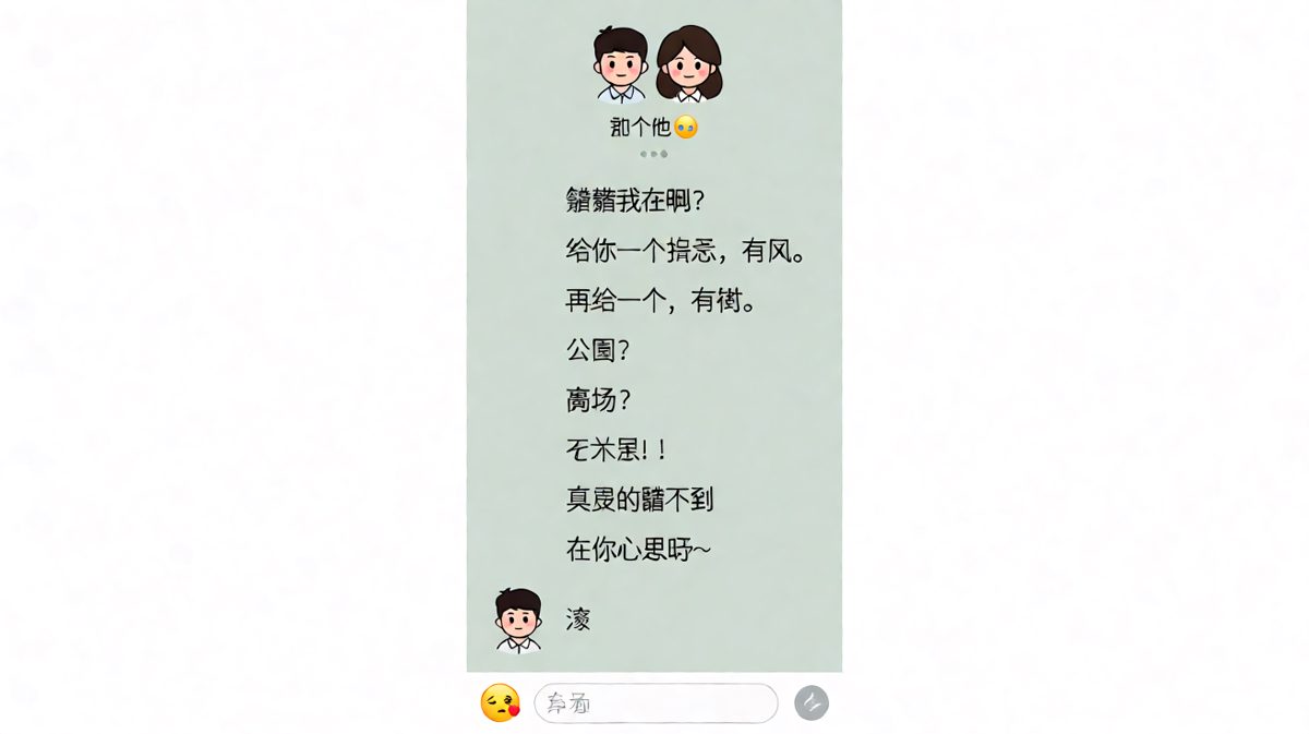 土味情话发起攻击，直男男友三分钟后精准反击。