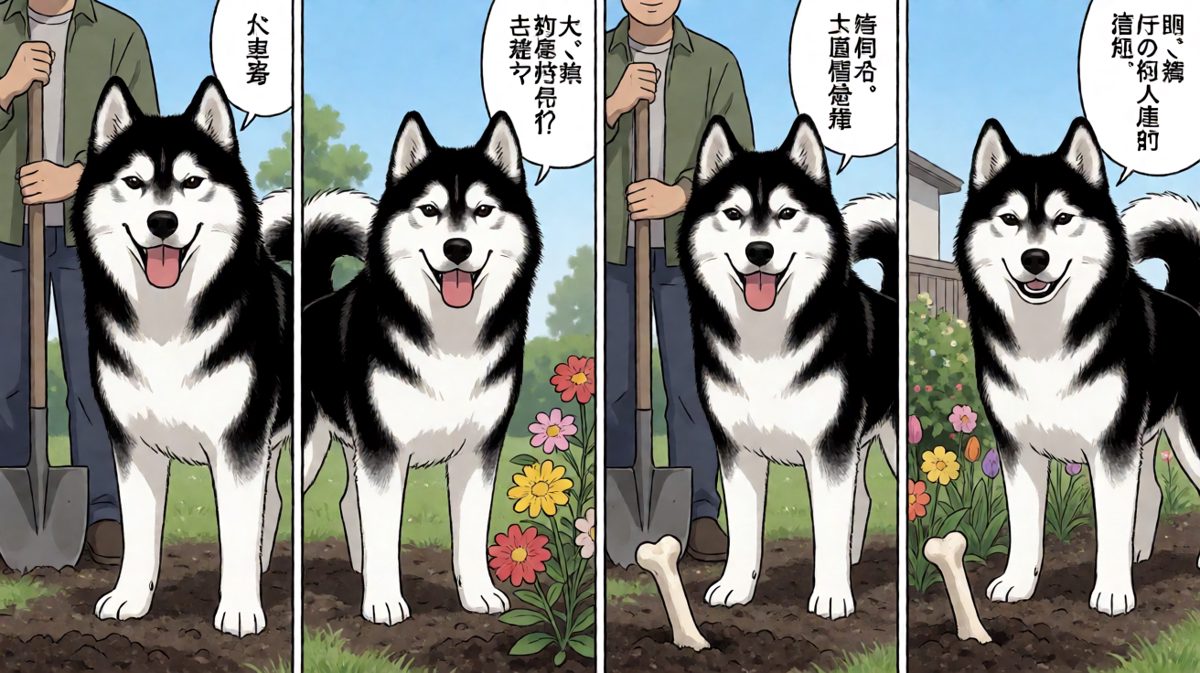 狗：这地方风水好，埋起来放心！