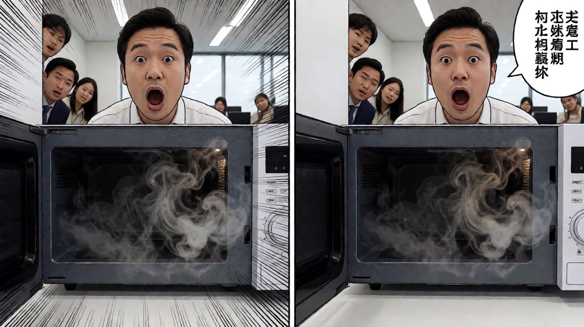 第三格：打开一看，外卖已变焦炭