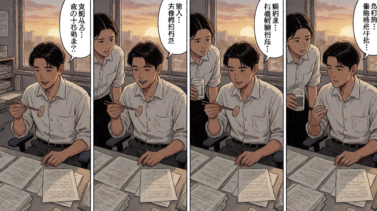 第四格：既然浪费了，只能含泪吃完