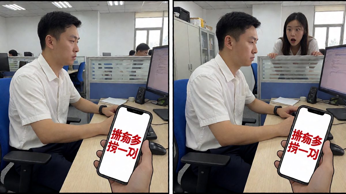 领导路过的那一秒，我学会了隐身术