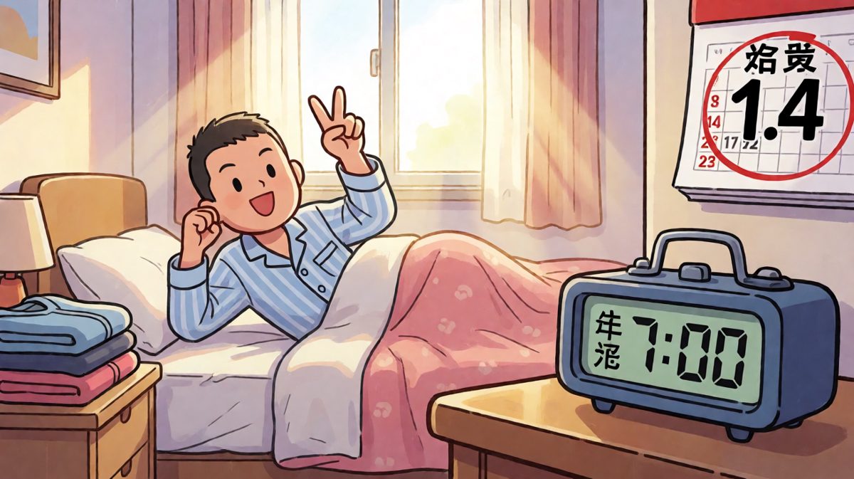闹钟响了，我自信地按掉，心想：今天又是完美的一天！