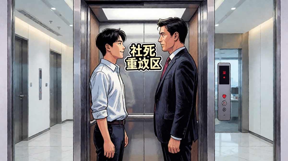 电梯遇老板的瞬间，时间仿佛静止了。