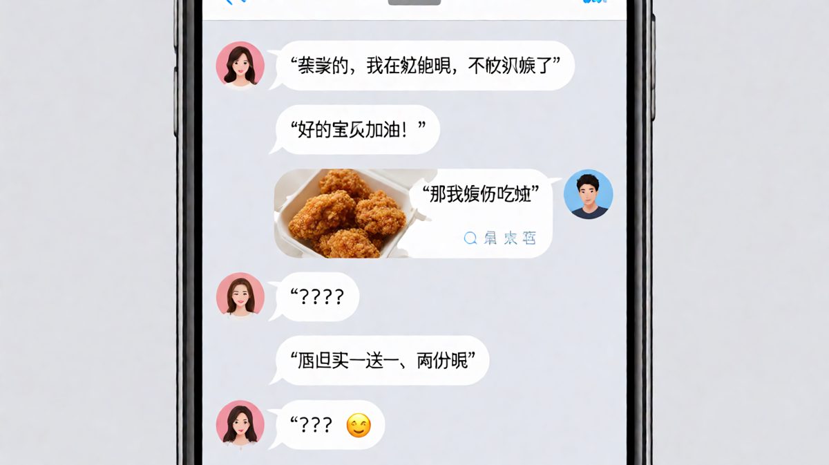 女生说要减肥，男生立刻点了两份炸鸡