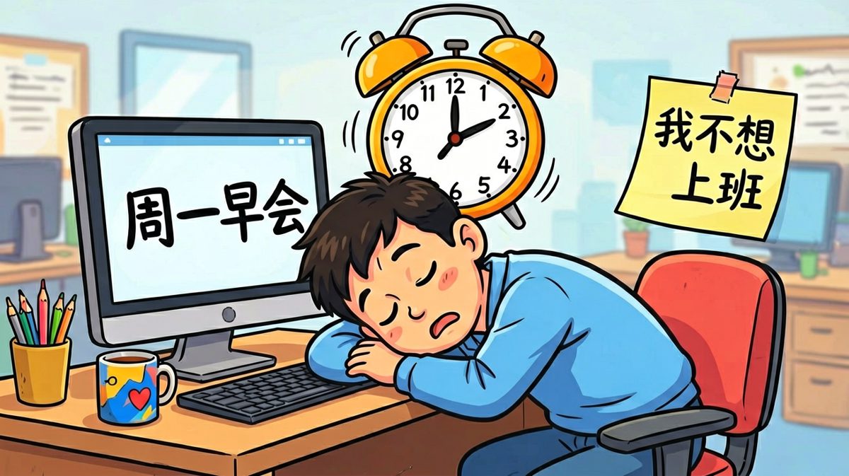 周一早上的我：灵魂已离家出走