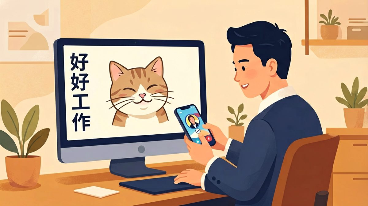 表面在干活，实际在摸鱼