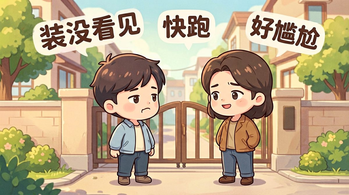社恐人士的日常：眼神交锋三秒后逃离现场