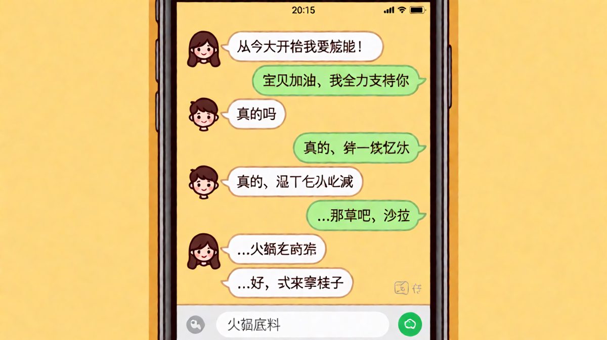 减肥誓言在火锅面前不堪一击，两人同步翻车