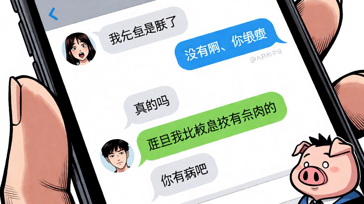 夸完女友之后补刀，结果说自己养的猪