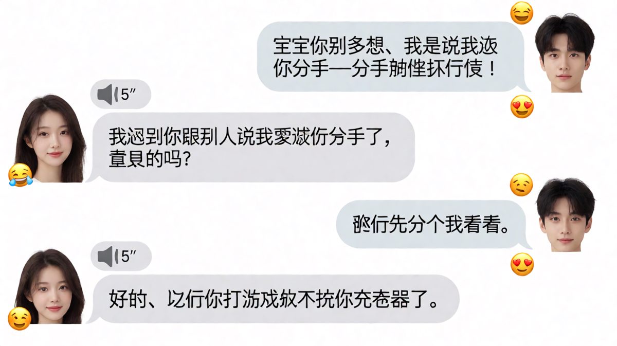 一场关于'分手'的误会，最后变成甜蜜道歉
