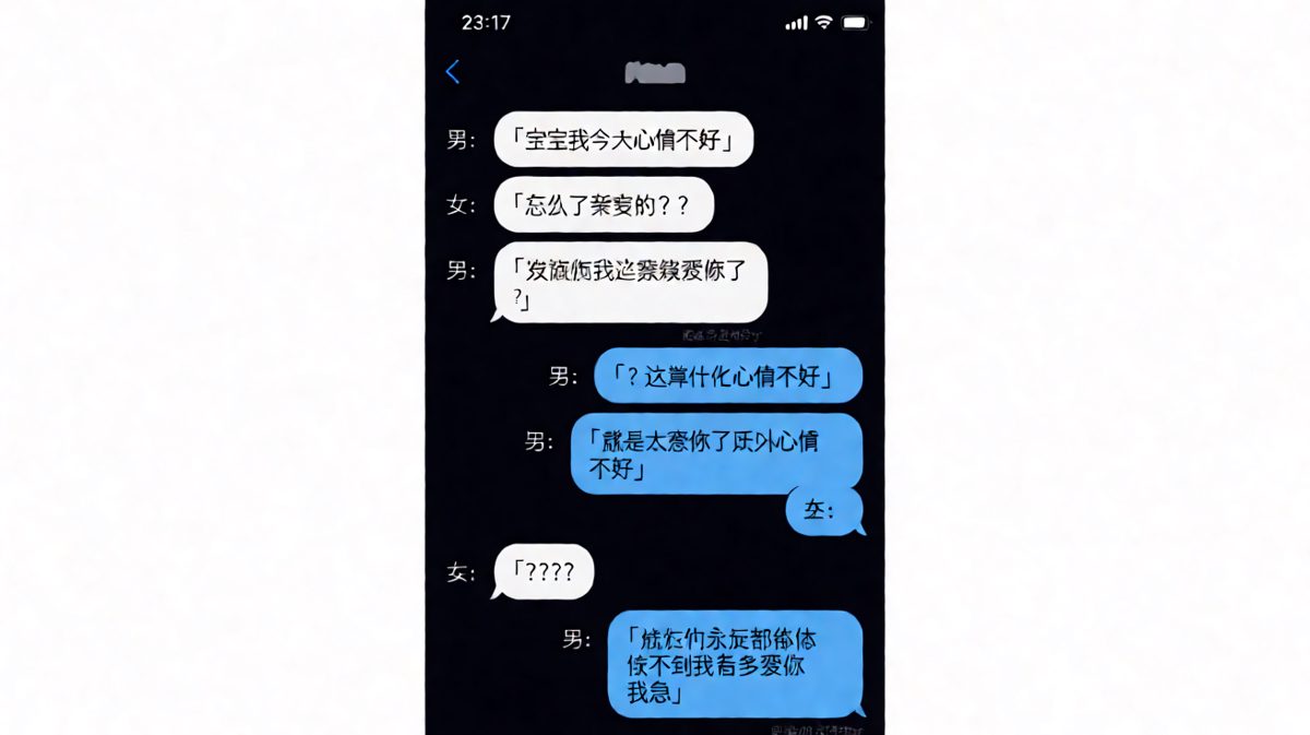 男友深夜emo竟是因为太爱她了
