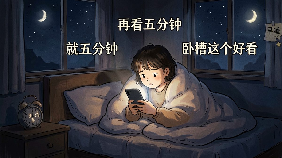 每次发誓早睡的人，最后都败给了短视频