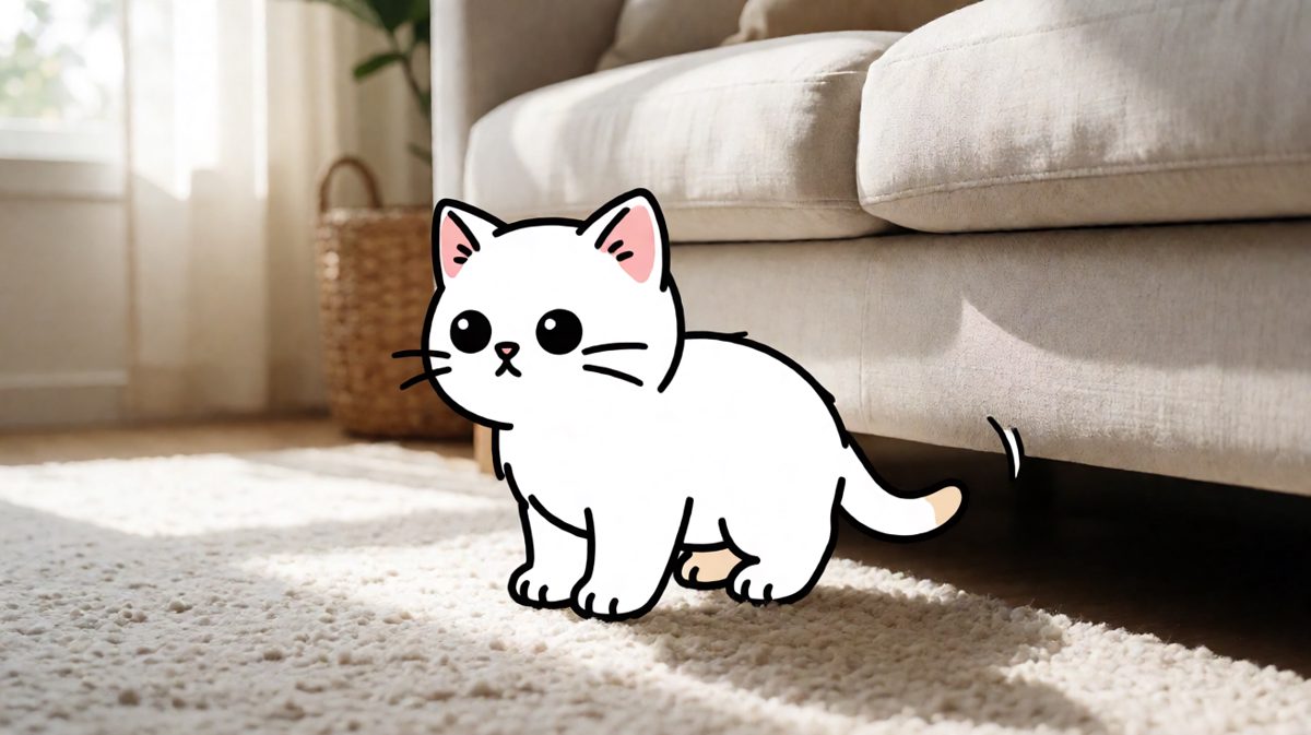 猫咪：尾巴，你跑什么！……哎哎哎谁把我卡住了！