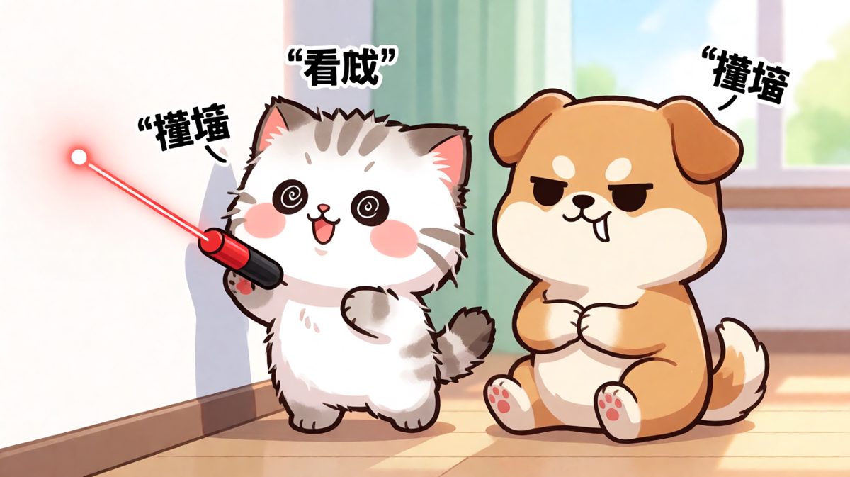 狗狗：兄弟，你的脑子和你的爪子一样不听话。