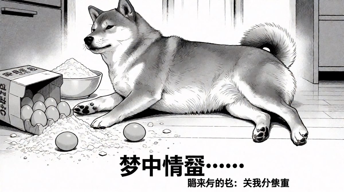 柴犬：梦里什么都有，醒来再说。
