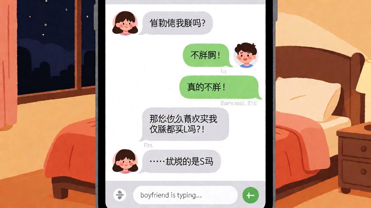 买衣服买成L码却被说是S码，男友的求生欲在崩溃边缘。