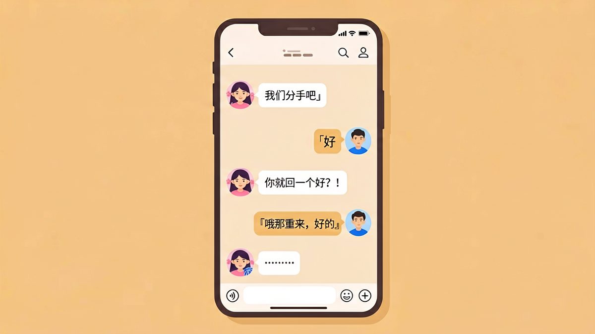 「分手吧」两个字引发一场史诗级翻车现场