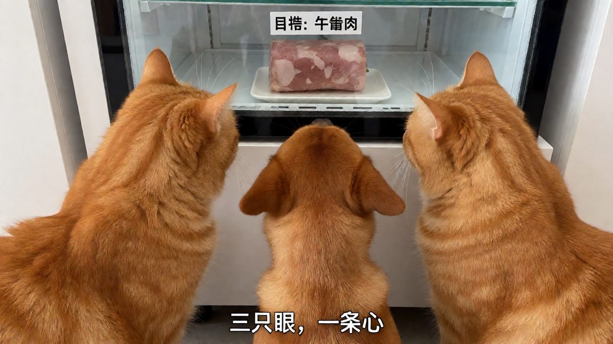 当猫狗达成共识：人类的午餐就是大家的午餐