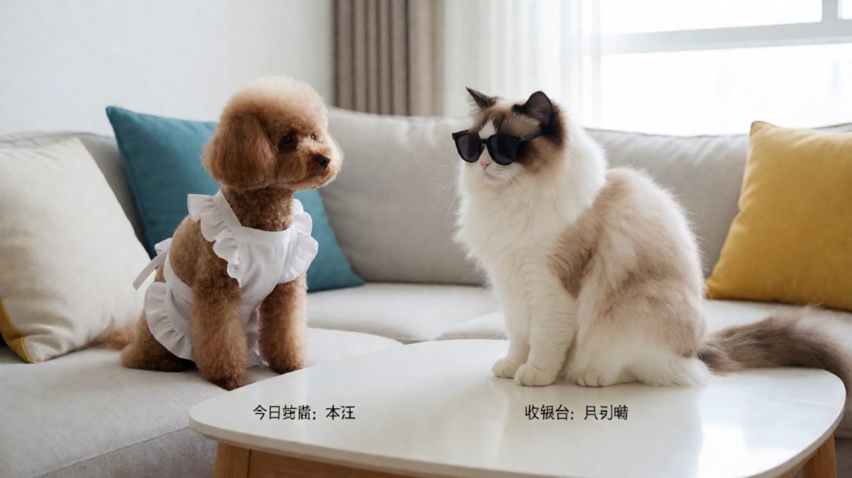 当狗狗穿上了女仆装，猫咪成了真正的主人