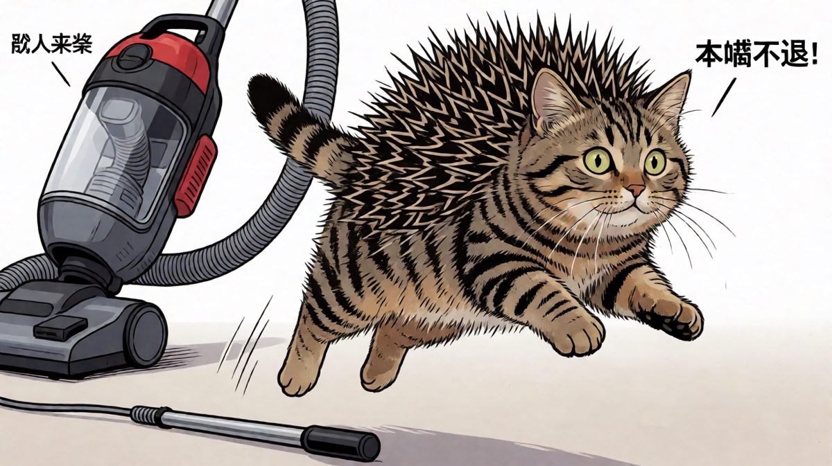 当吸尘器响起，猫的世界陷入末日