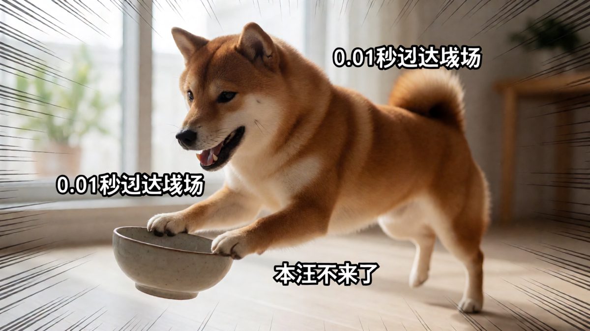 当开饭铃声响起，狗狗学会了瞬间移动
