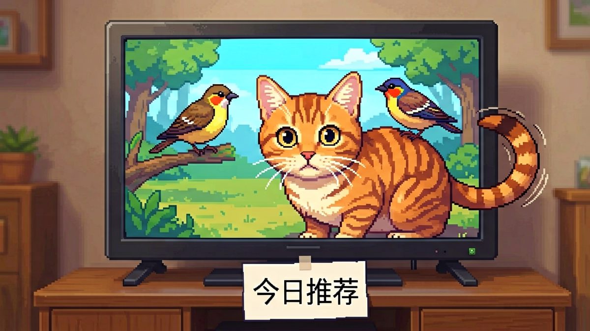 猫：这画面太真实了，我怀疑它在直播！