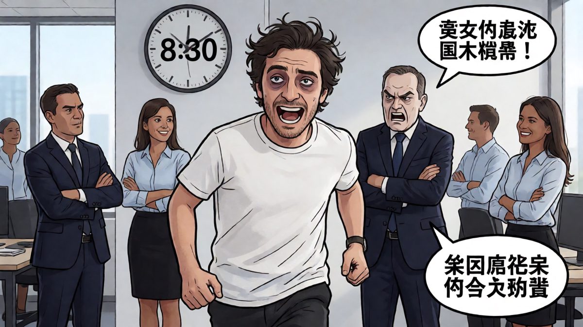 老板：说，为什么又迟到