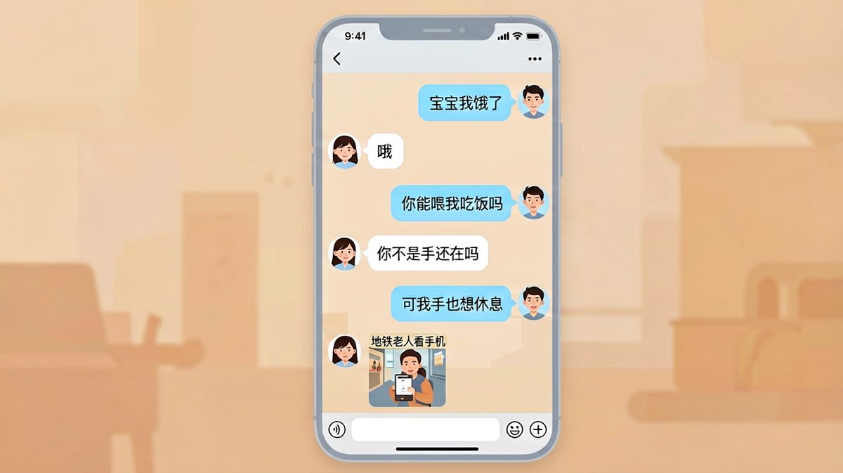 我饿了→求投喂→被怼，男生的饥饿危机全程被冷漠终结