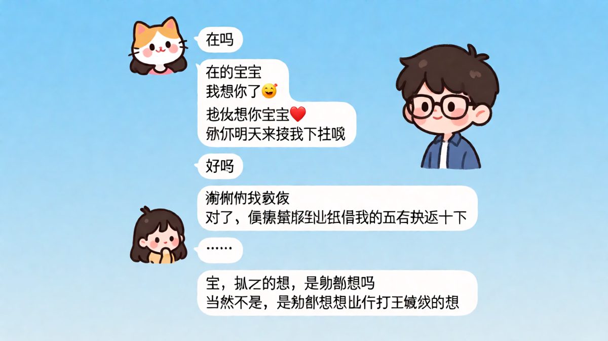 女生突然说想你，男生甜蜜响应准备约会，结果反转是要他还钱。