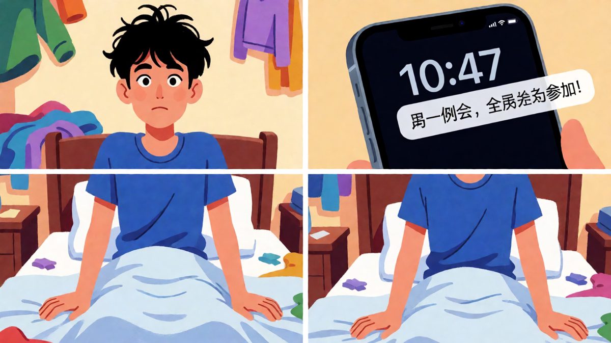 猛然睁眼，发现已经迟到了两个多小时