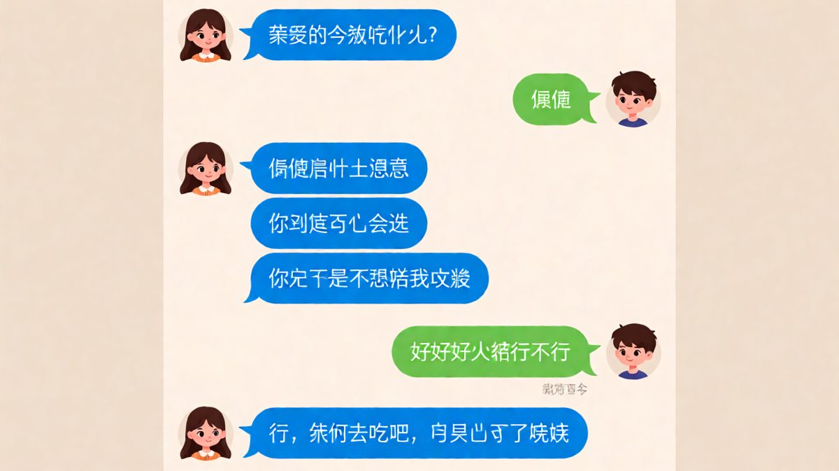 「随便」两个字引发的血案，最终演变成各吃各的