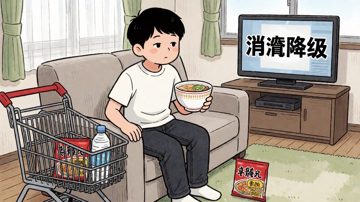 最终选择吃泡面，这就是成年人的妥协。