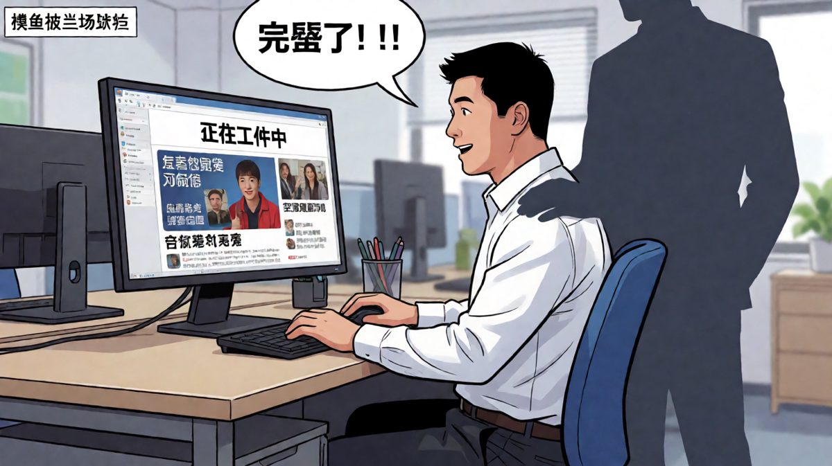只要我切屏够快，老板就抓不到我在追剧。