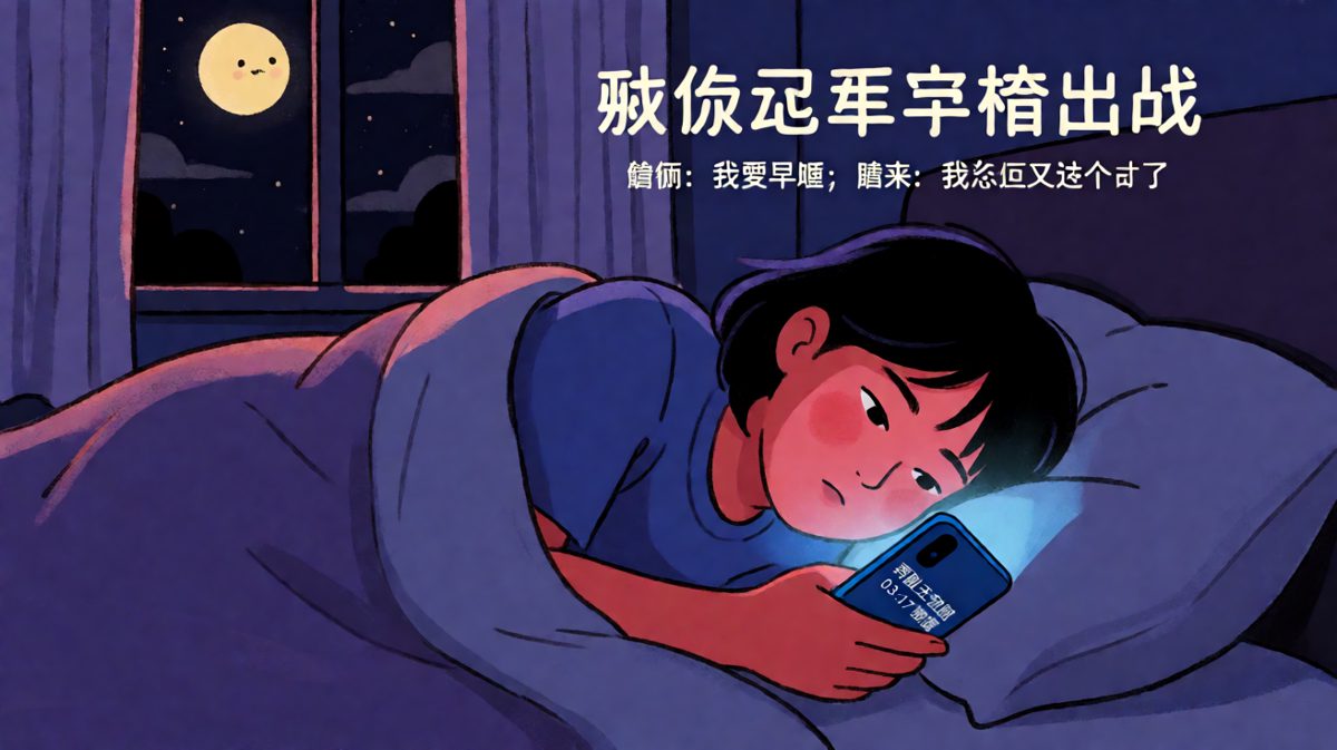 每晚发誓早睡，每天熬夜破纪录，我与黑眼圈锁死。