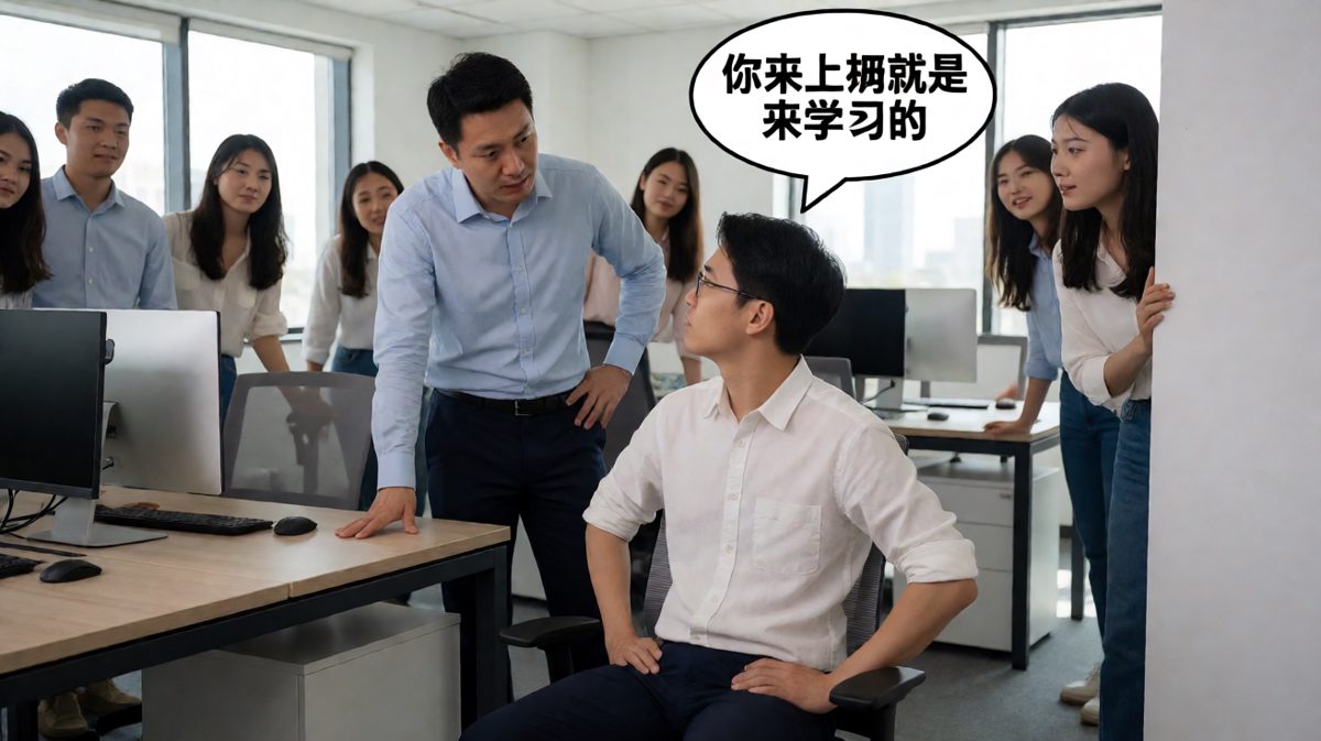 老板：你是来学习的。员工：学废了，您可以走了吗？