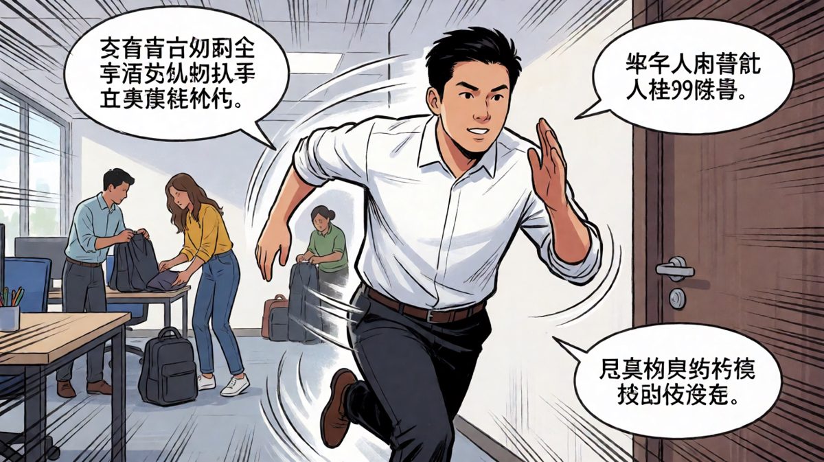 六点一到，我跑得比谁都快。