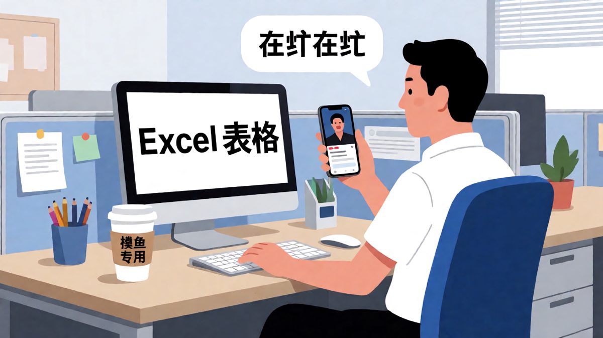 只要我表情够专注，老板就看不见我在刷短视频